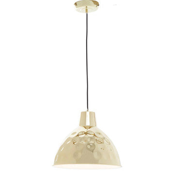 Leni Gold Finish Hammered Pendant Light 35cm