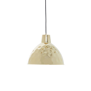 Gold Finish Hammered Pendant Light 35cm | Leni