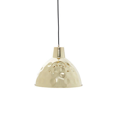 Gold Finish Hammered Pendant Light 35cm | Leni