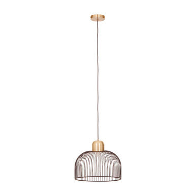 Black and Antique Brass Pendant Light | Lenno