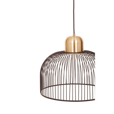 Black and Antique Brass Pendant Light | Lenno