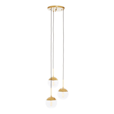 Revive Gold Finish 3 Bulb Pendant Light