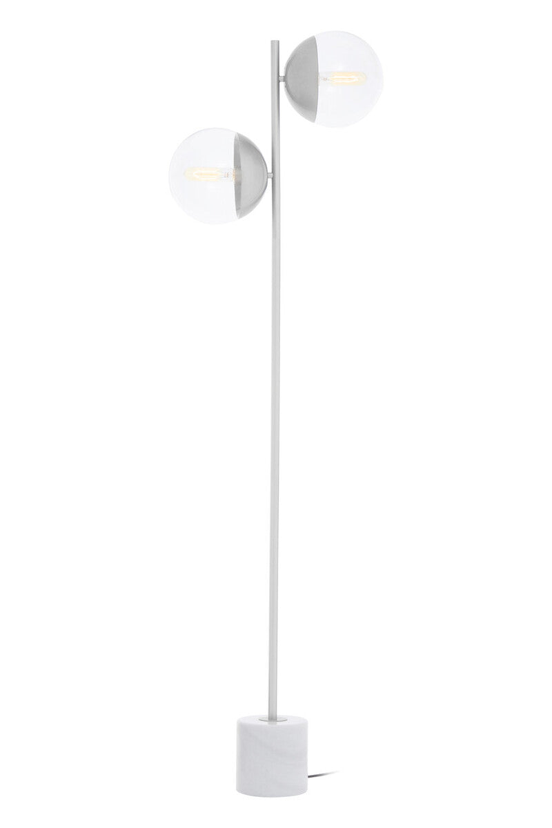 Chrome Finish 2 Light Floor Lamp | Revive