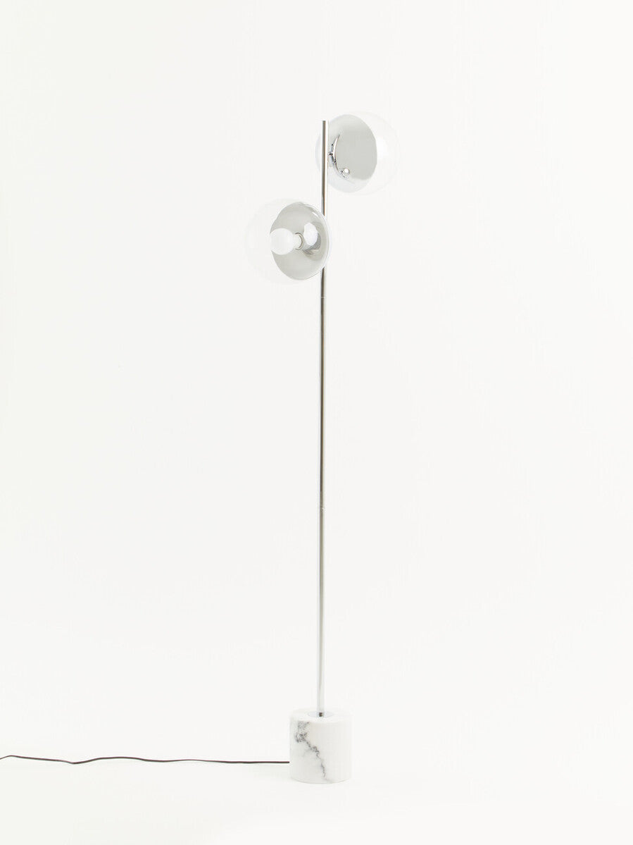 Chrome Finish 2 Light Floor Lamp | Revive