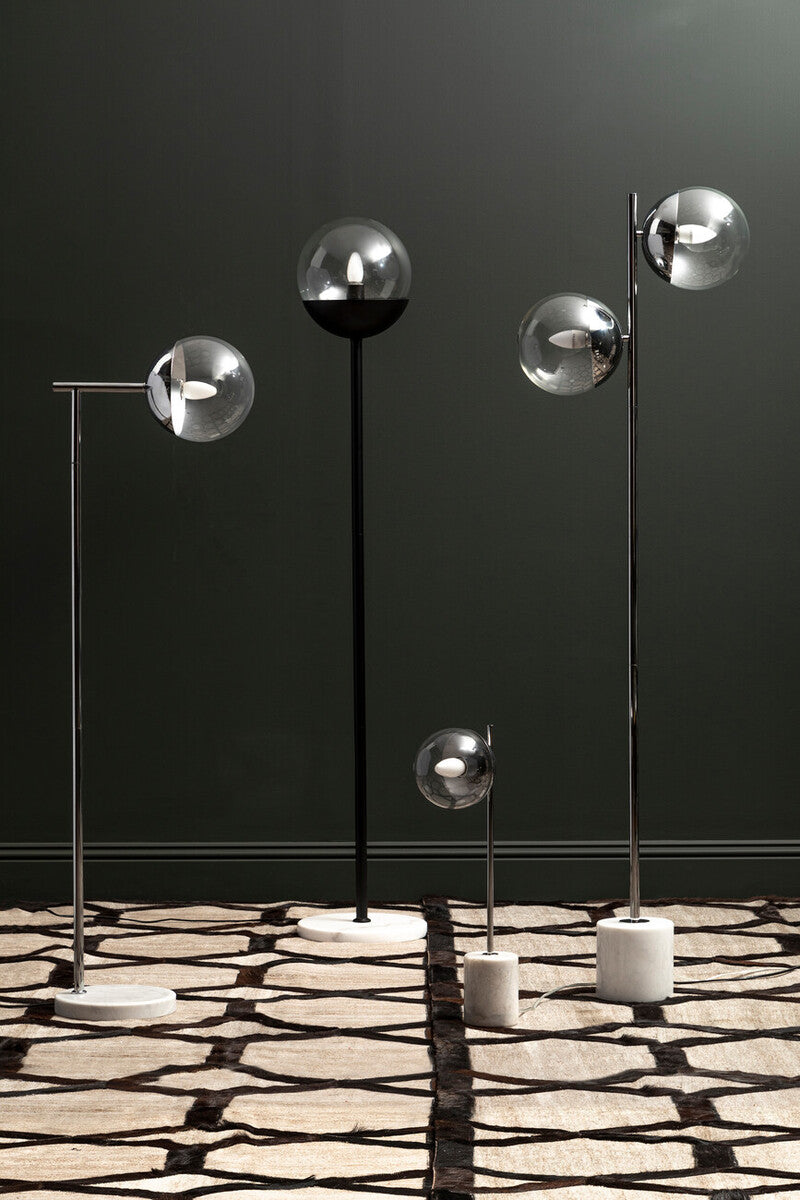 Chrome Finish 2 Light Floor Lamp | Revive