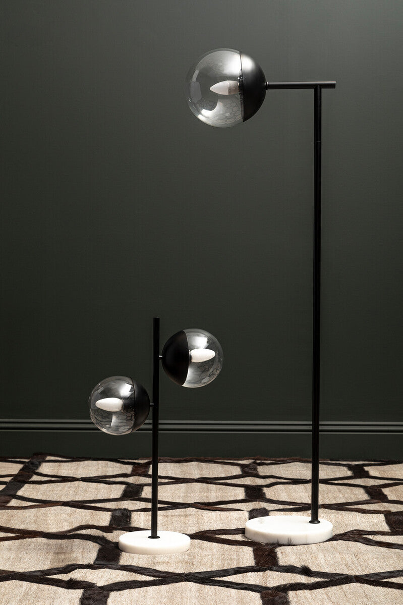 Revive Black Finish Metal 2 Light Table Lamp