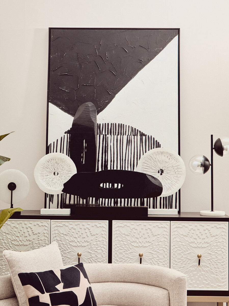 Revive Black Finish Metal 2 Light Table Lamp