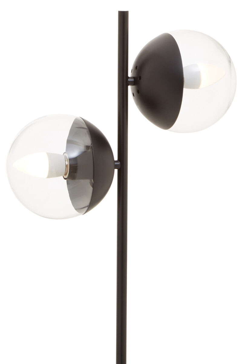 Revive Black Finish Metal 2 Light Table Lamp