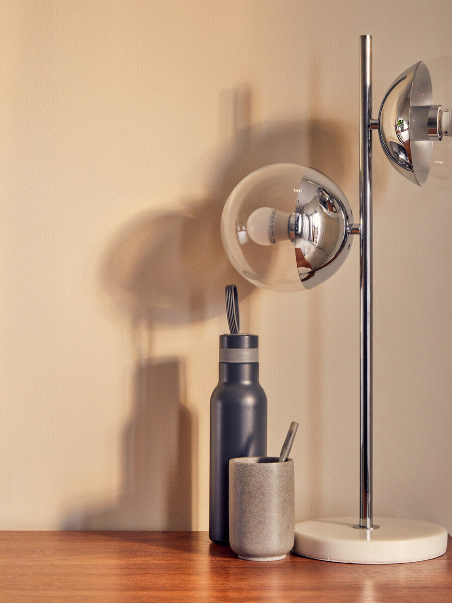 Revive Chrome Finish Two Shade Table Lamp