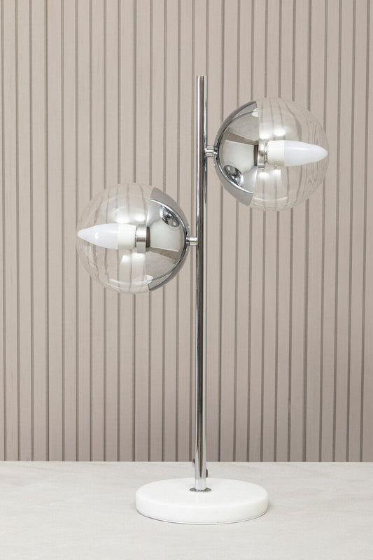 Revive Chrome Finish Two Shade Table Lamp