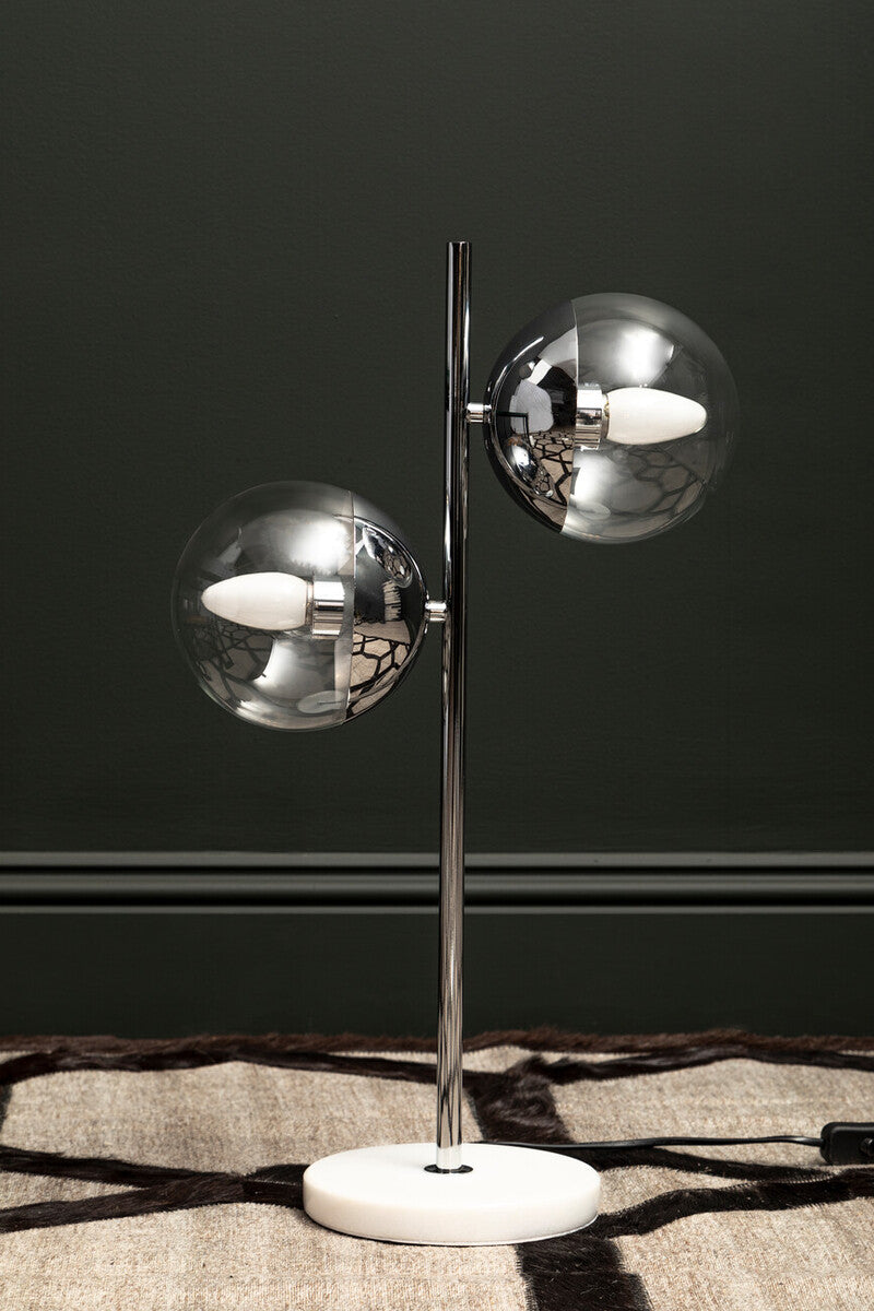Revive Chrome Finish Two Shade Table Lamp