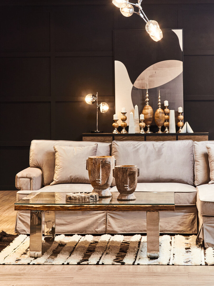 Revive Chrome Finish Two Shade Table Lamp