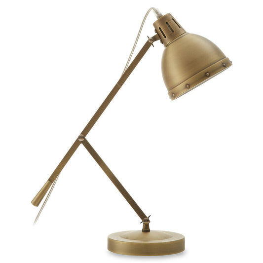 Jasper Adjustable Desk Lamp in Brass Finish