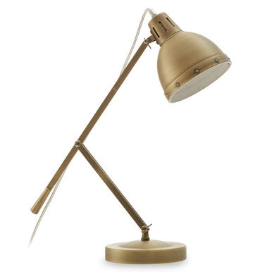 Jasper Adjustable Desk Lamp in Brass Finish