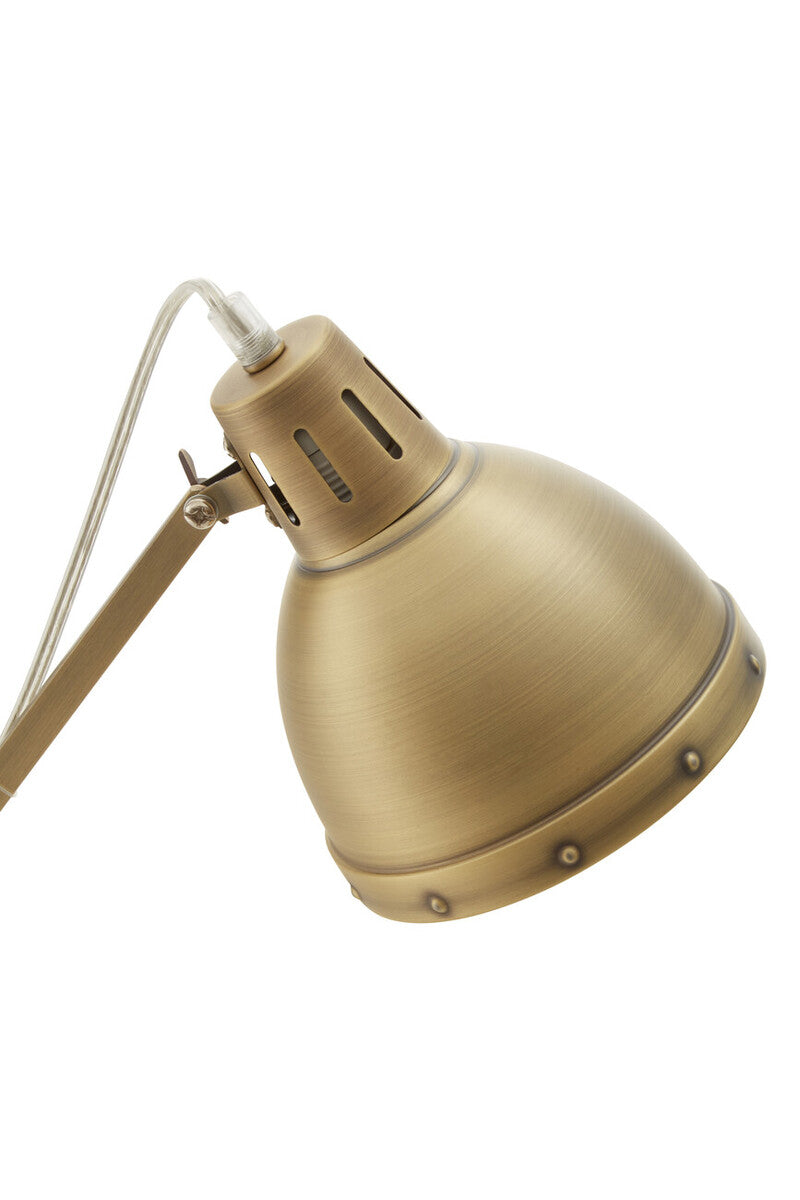 Jasper Adjustable Desk Lamp in Brass Finish