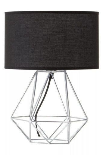 Wyra Black And Chrome Finish Table Lamp