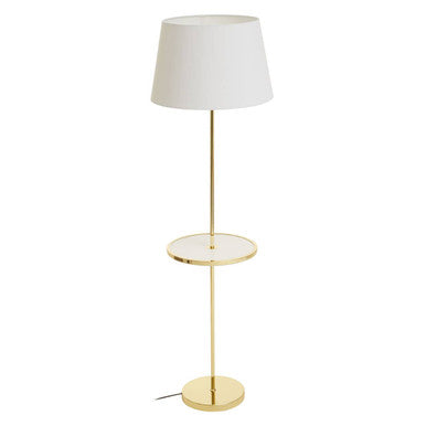 Stockholm Shiny Brass Tapered Floor Lamp