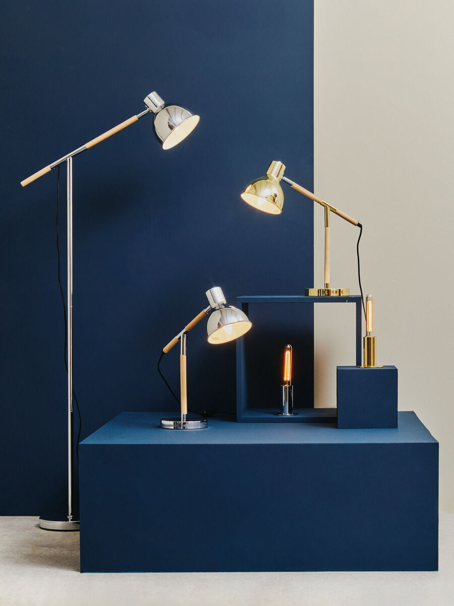 Chrome Adjustable Floor Lamp | Stockholm