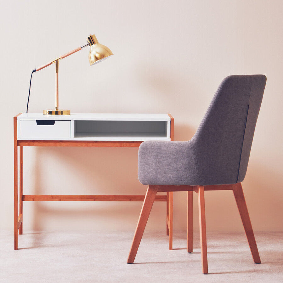 Stockholm Adjustable Desk Lamp in Shiny Brass Finish