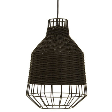 Jaya Black Rattan Pendant Light