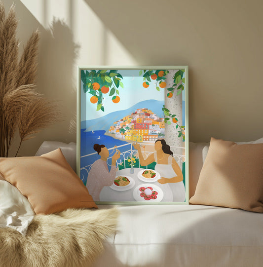 Girls in Positano Print