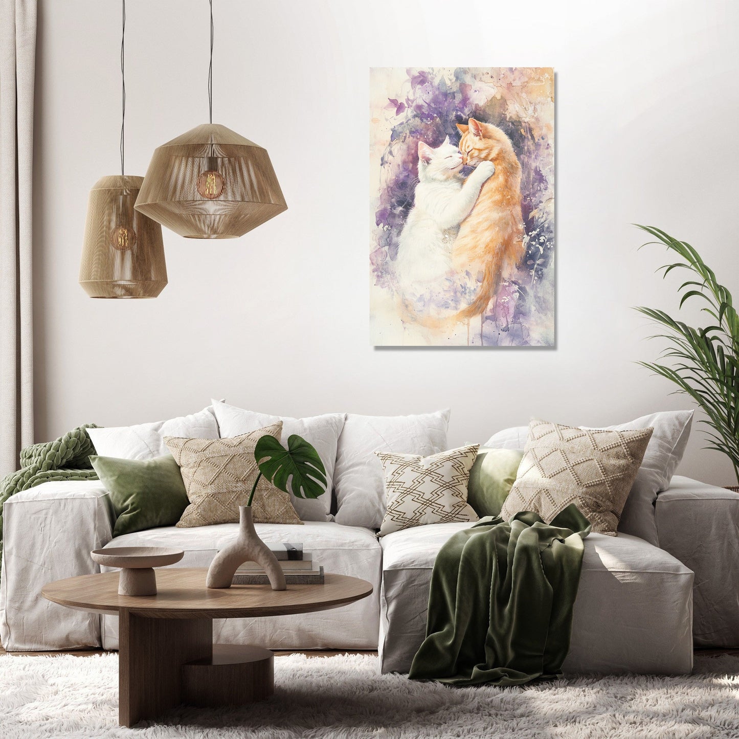 Feline Love on Canvas