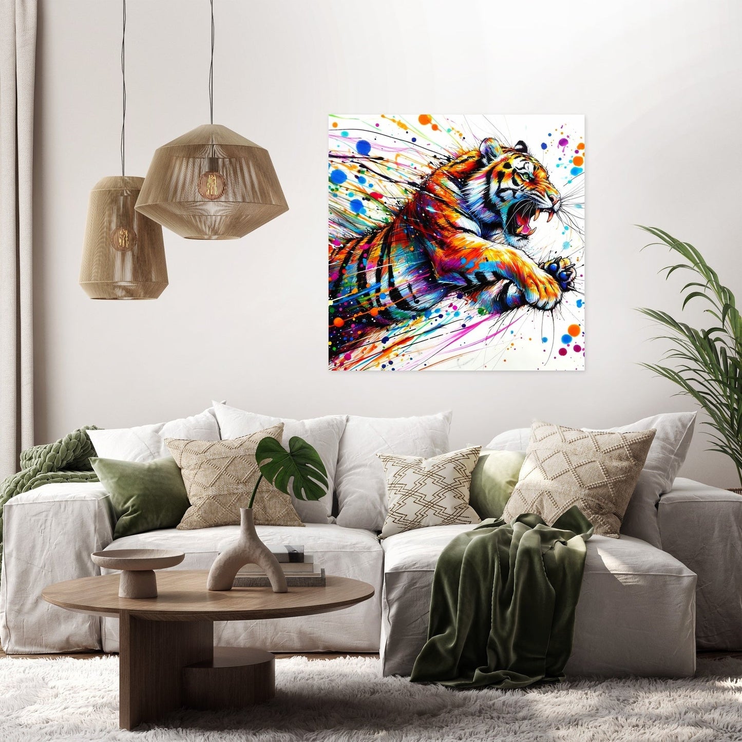 Dynamic Tiger Leap Canvas