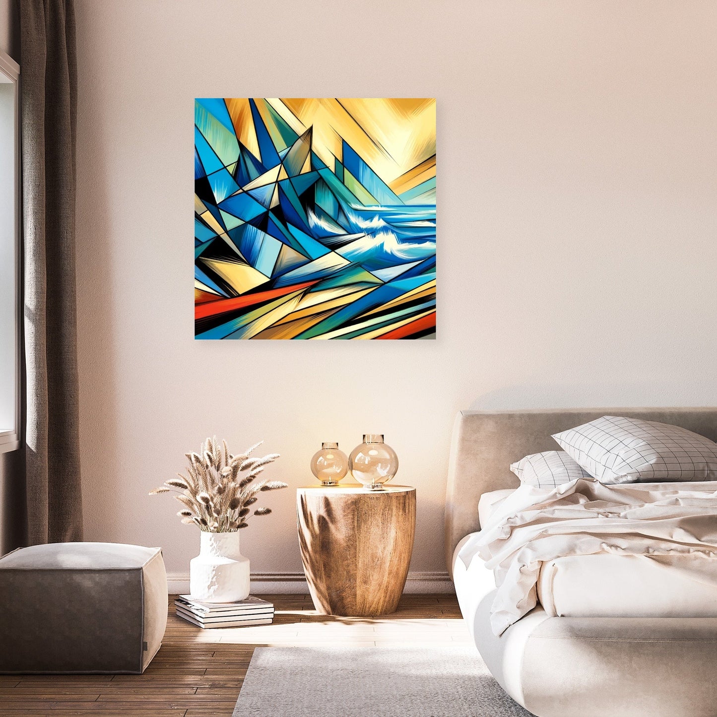 Cubist Waves Canvas