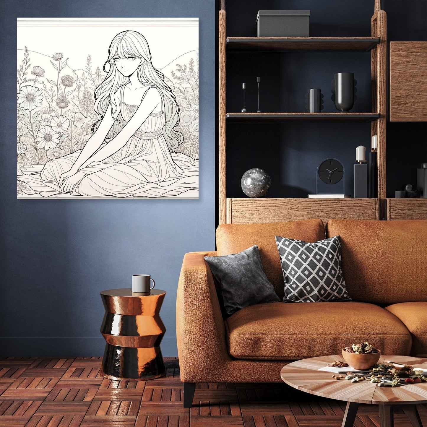 Tranquil Garden Girl Canvas