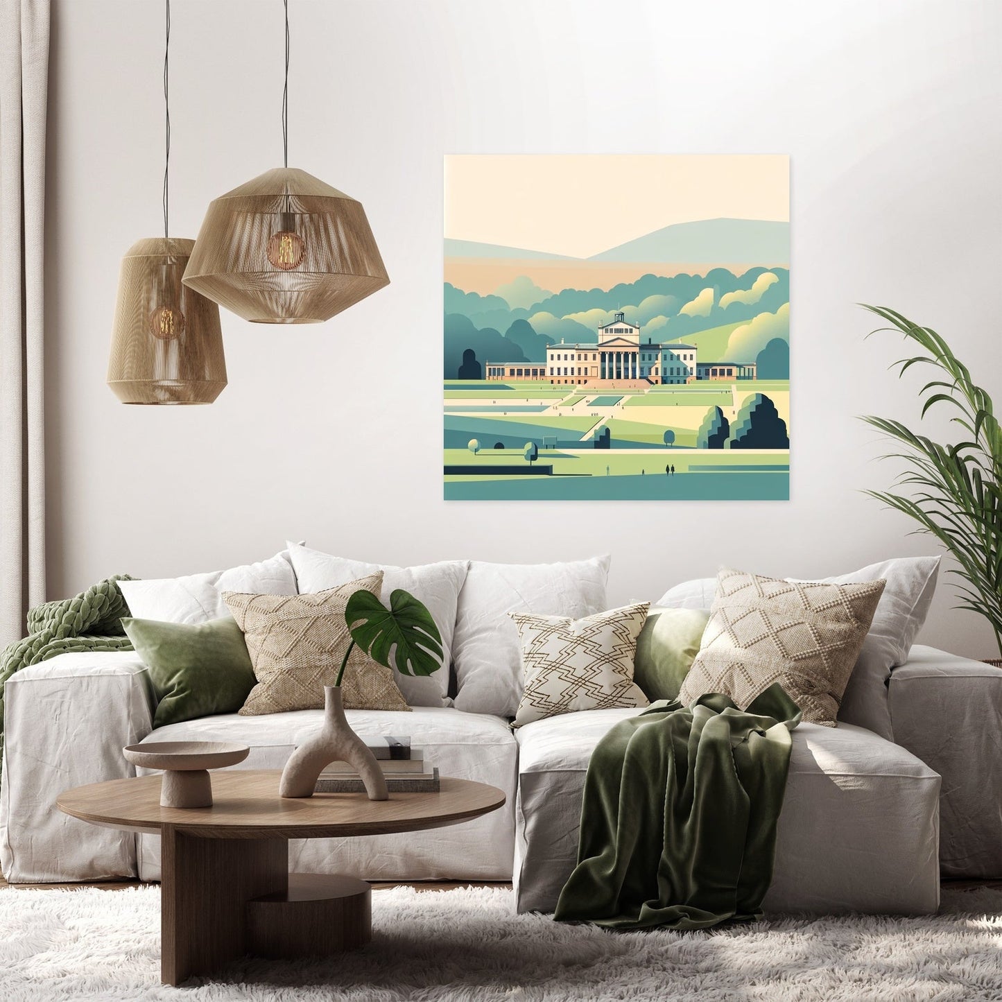 Manchester Heaton Park Serene Minimalism Canvas