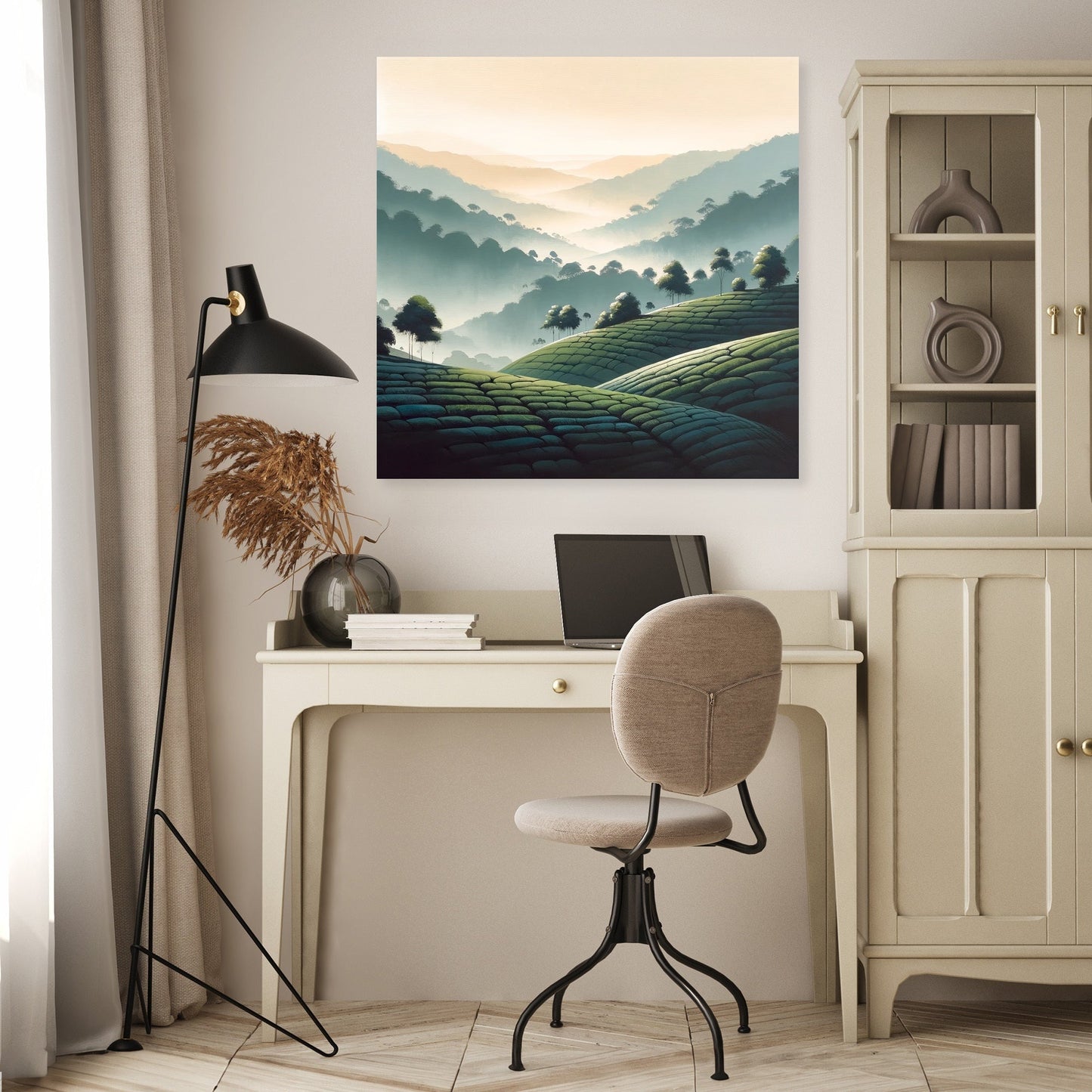 Sylhet Tea Garden Tranquility Canvas
