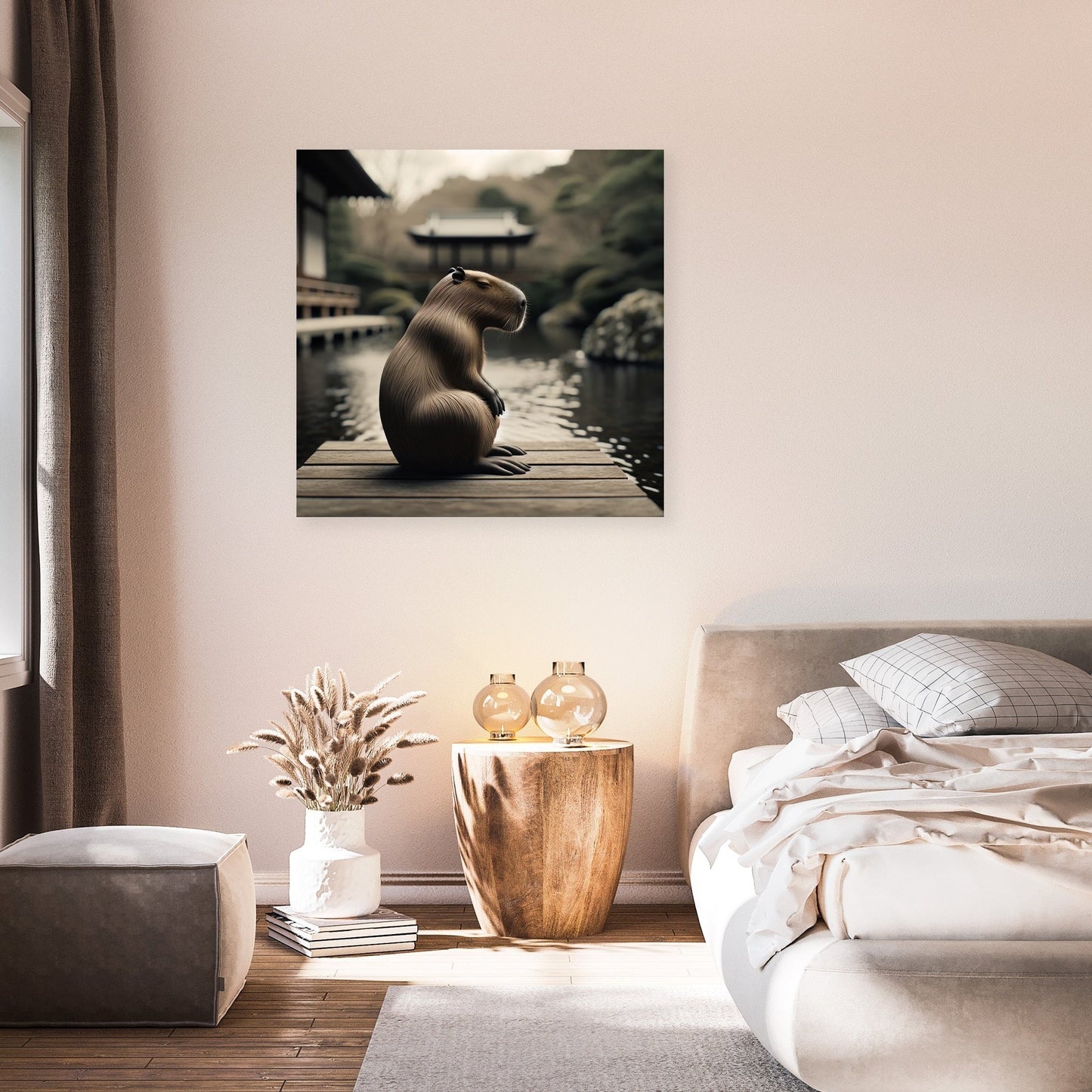 Zen Capybara Canvas