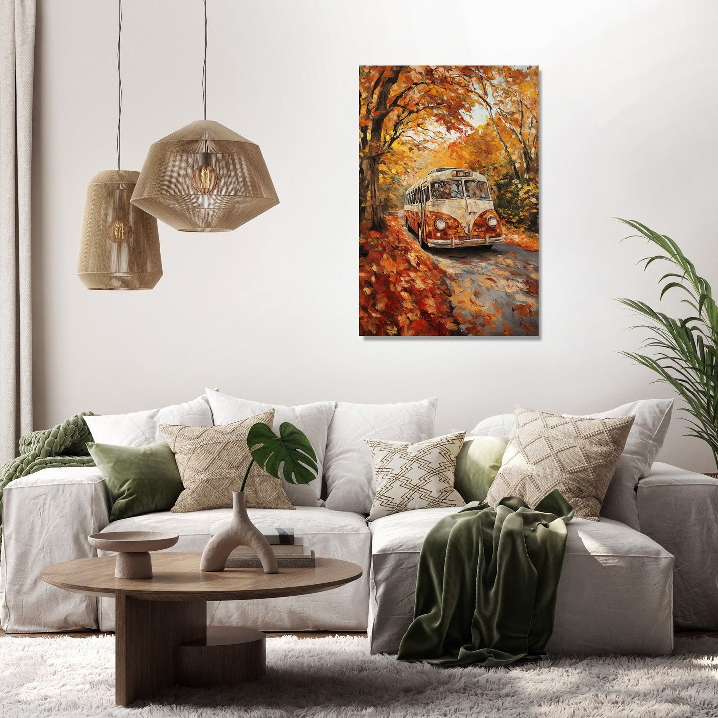 Vintage Tour Bus Canvas