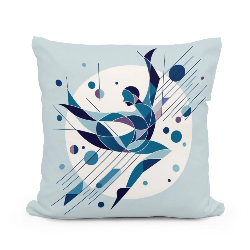 Geometric Dance Cotton Cushion