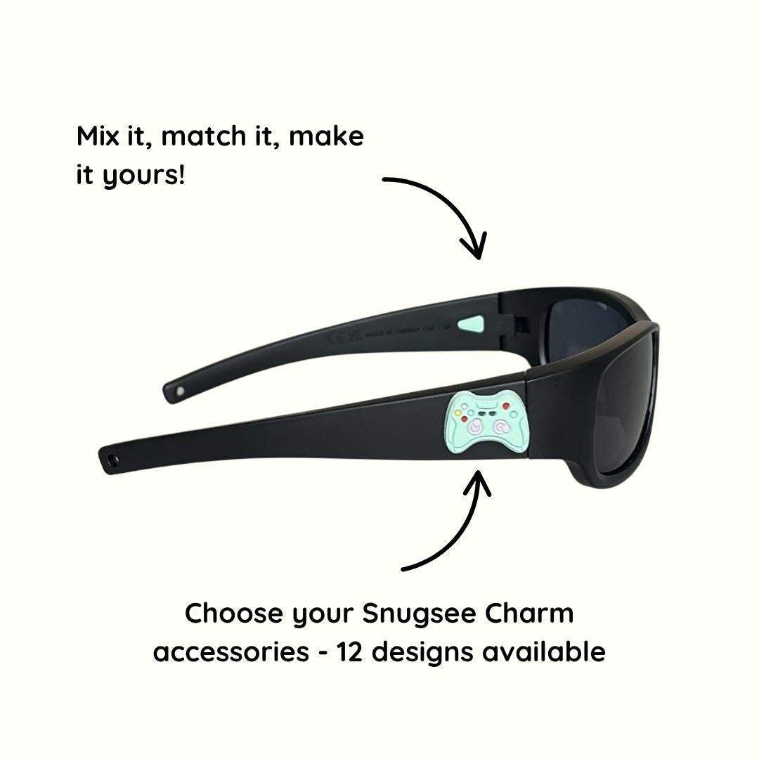 Jet Black Kids Sunglasses | Polarised Lens | Classic Fit | 6-12 Years