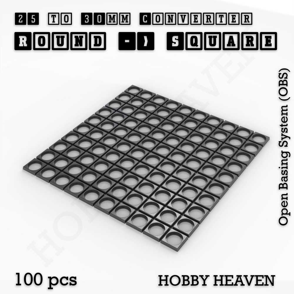 Round to Square Bases Shape and Size Converters 3d Print Full Range