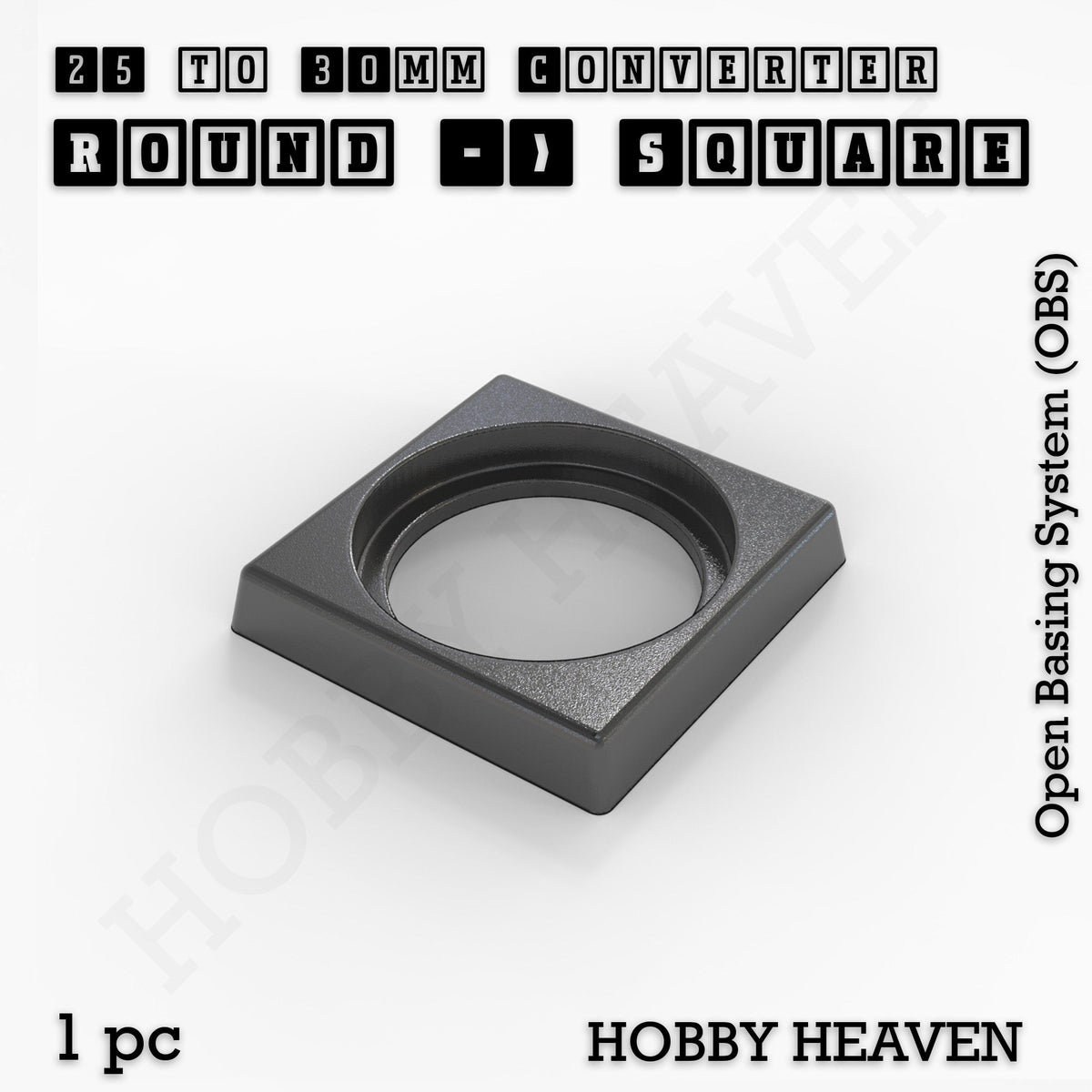 Round to Square Bases Shape and Size Converters 3d Print Full Range