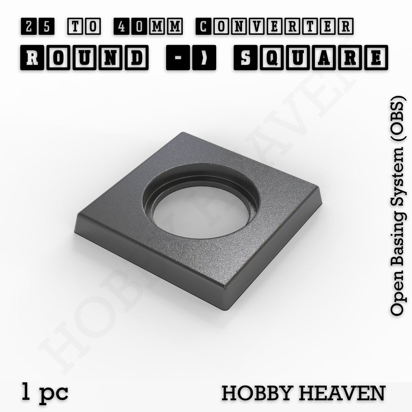 Round to Square Bases Shape and Size Converters 3d Print Full Range