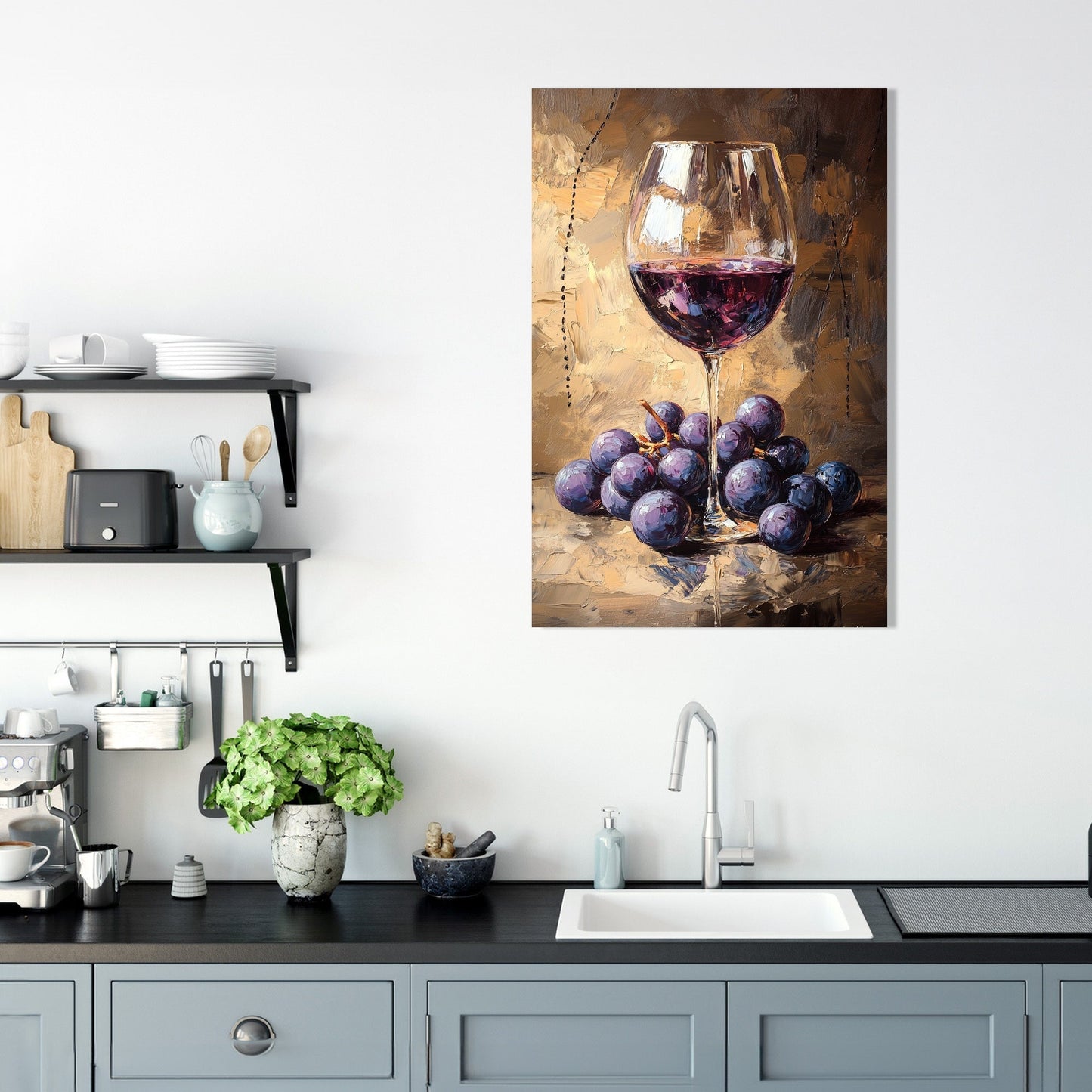 Grapes and Glass Canvas