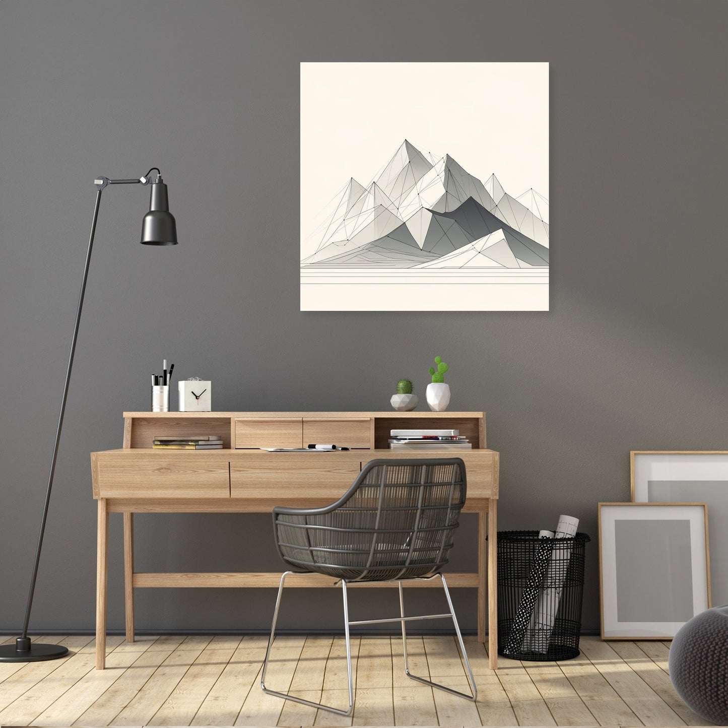 Geometric Peaks Canvas