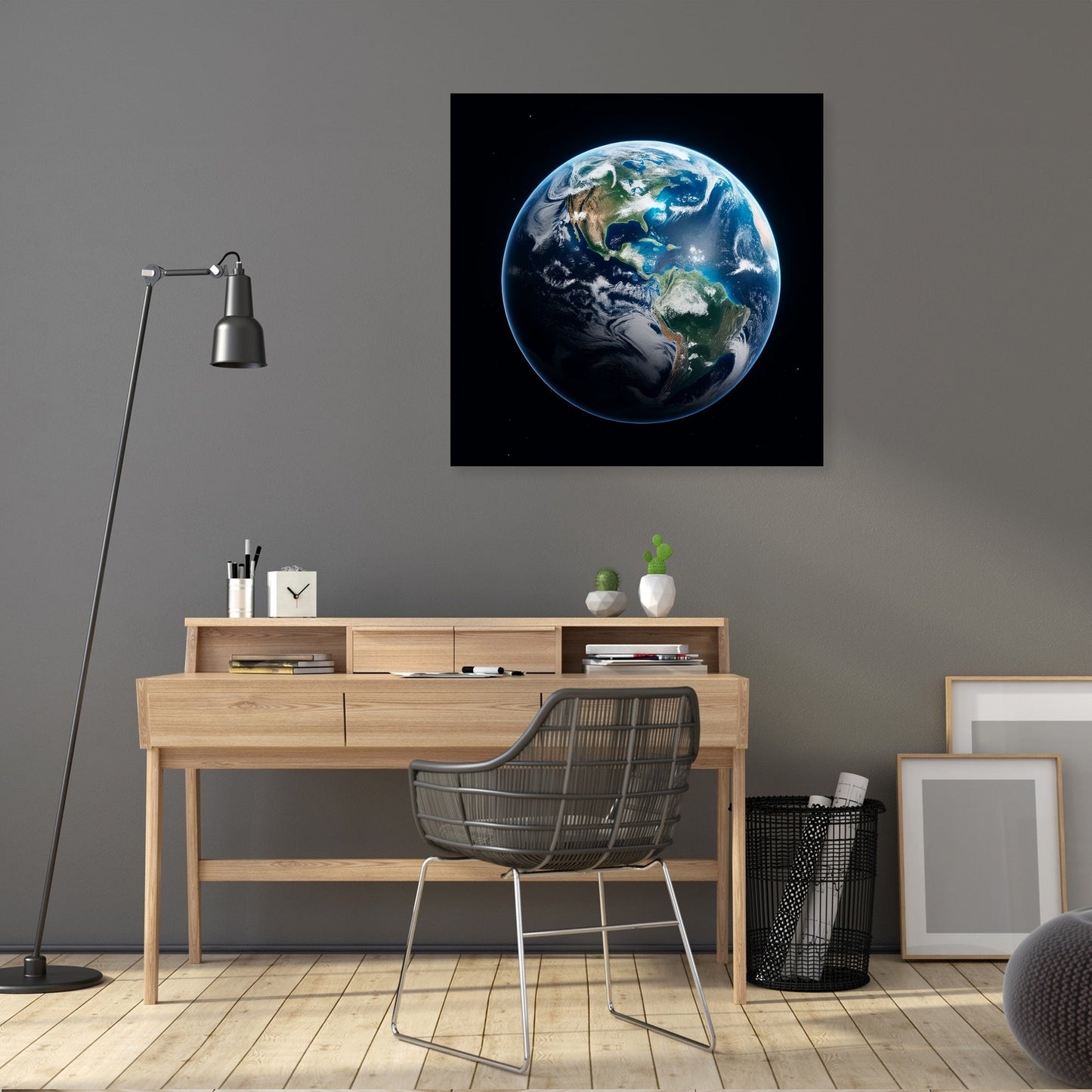 Earth's Nocturnal Elegance Canvas