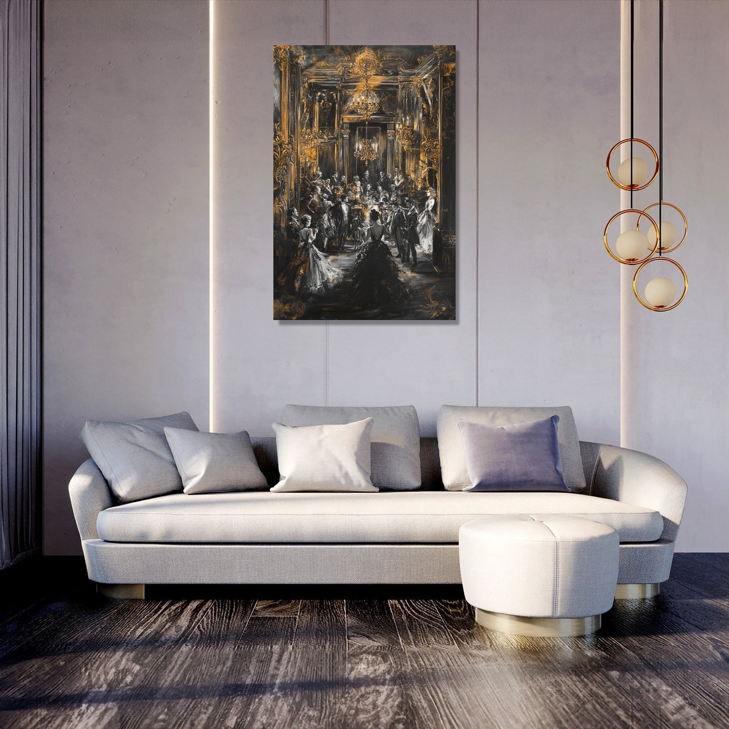 Golden Majesty Ballroom Canvas