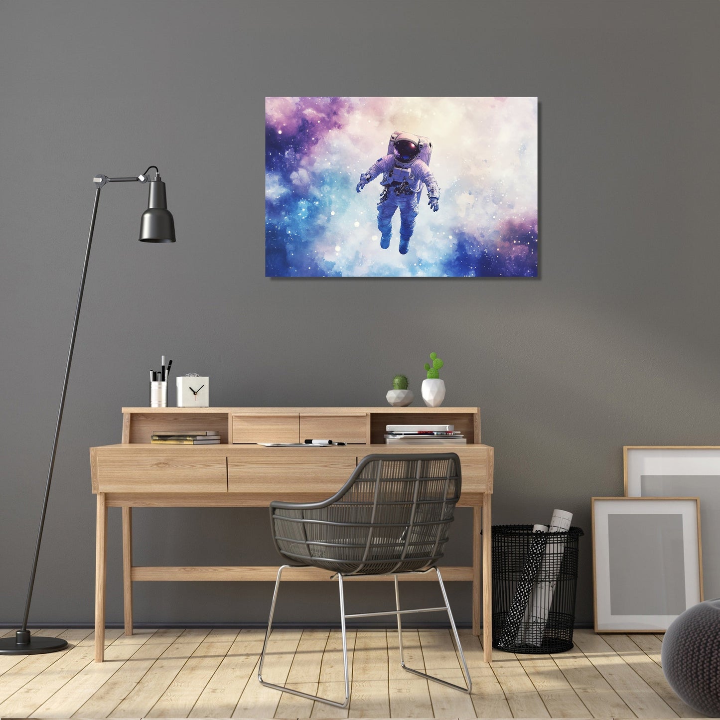 Astronaut's Celestial Canvas