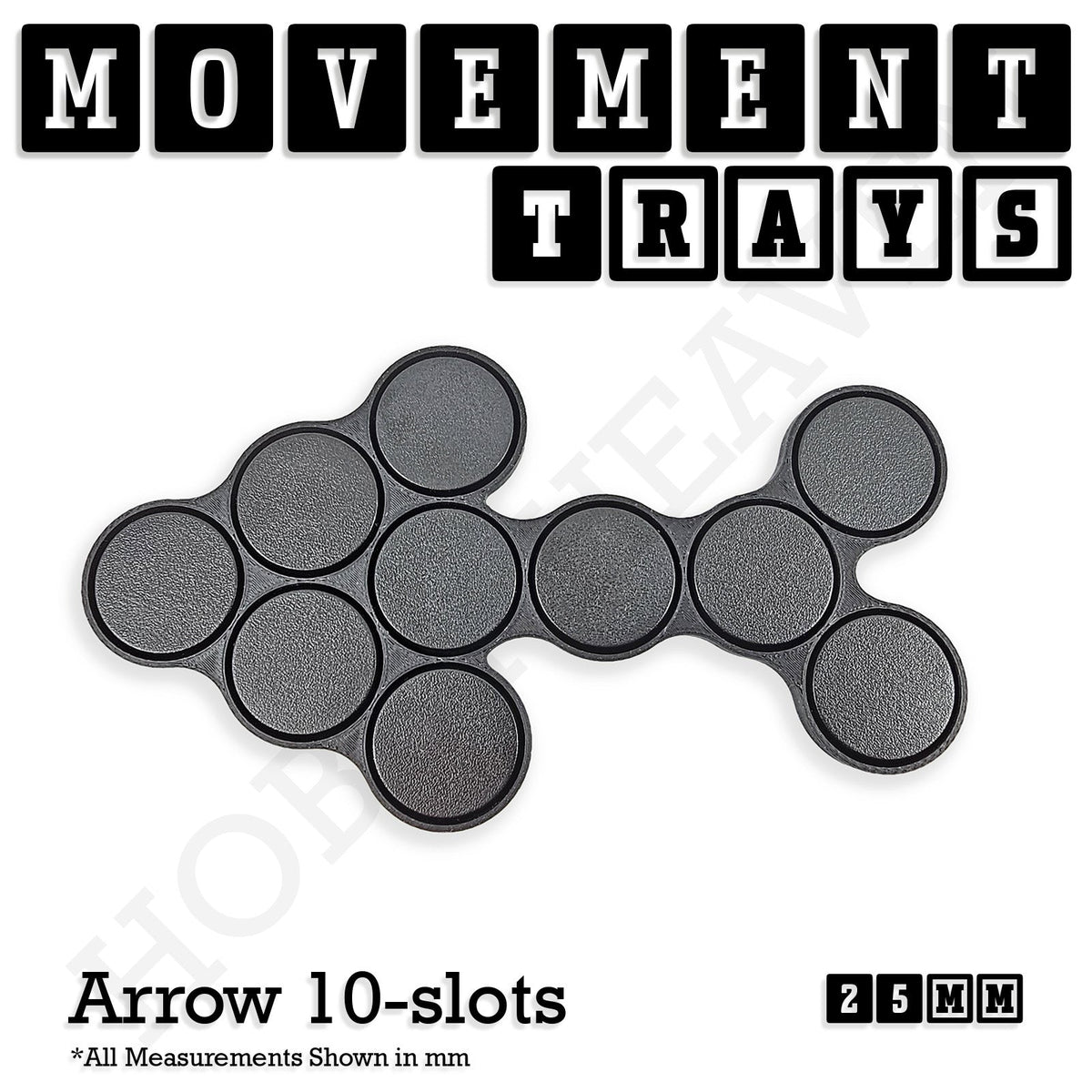 25mm Movement Trays for Tabletop Games | Wargaming | Full Range