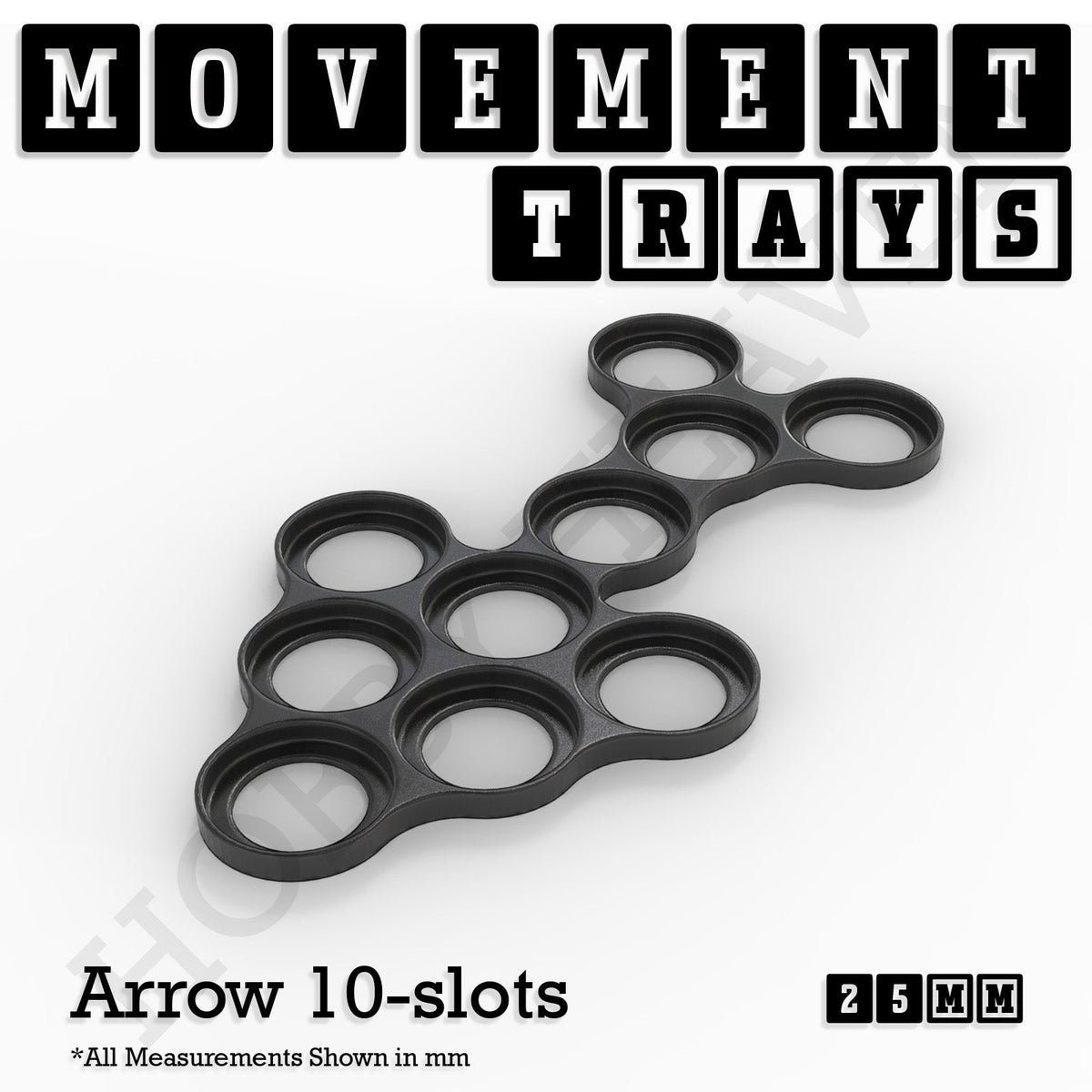 25mm Movement Trays for Tabletop Games | Wargaming | Full Range