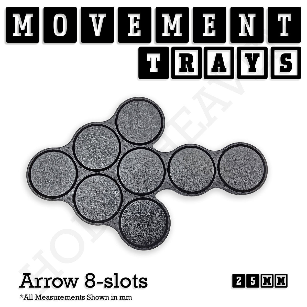 25mm Movement Trays for Tabletop Games | Wargaming | Full Range