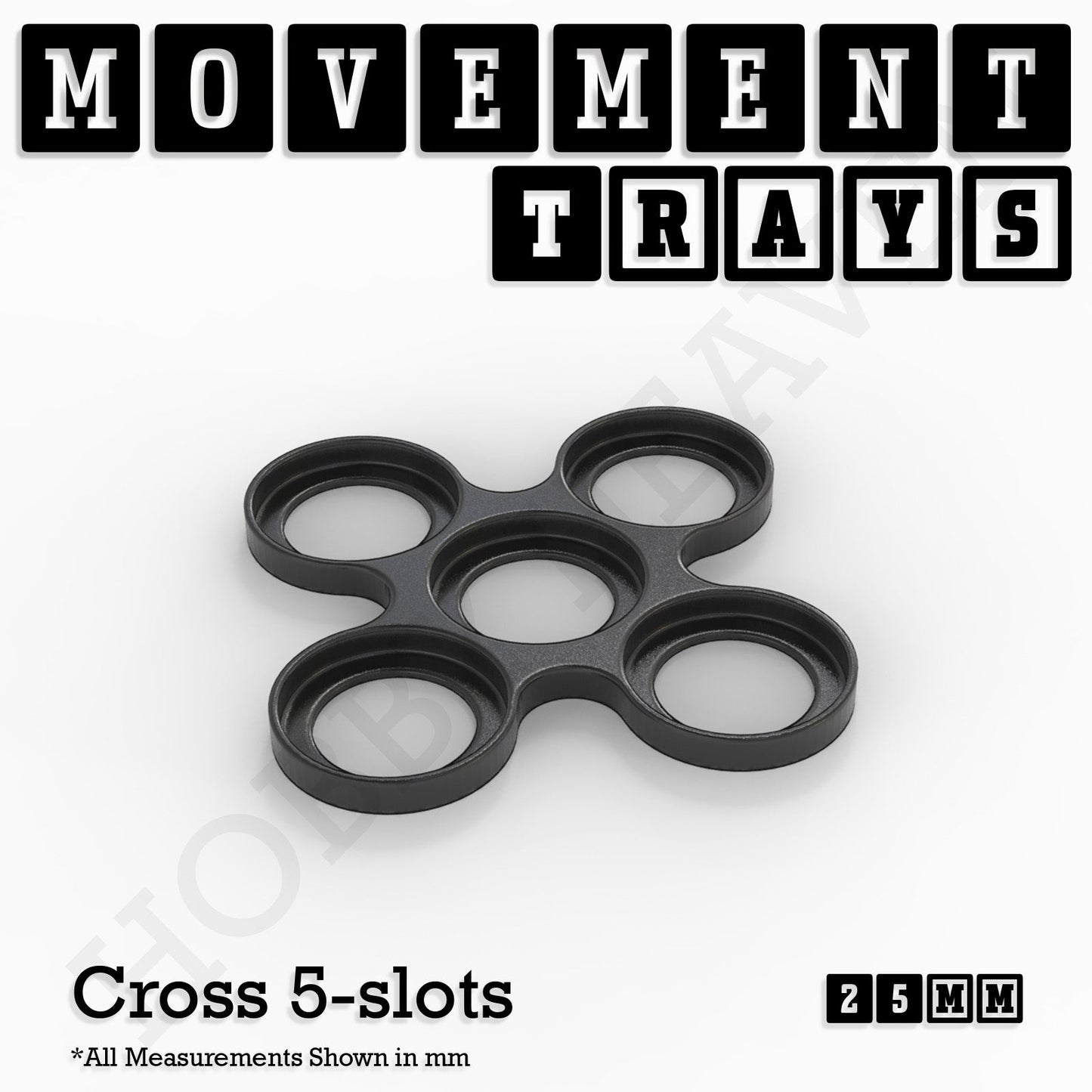 25mm Movement Trays for Tabletop Games | Wargaming | Full Range