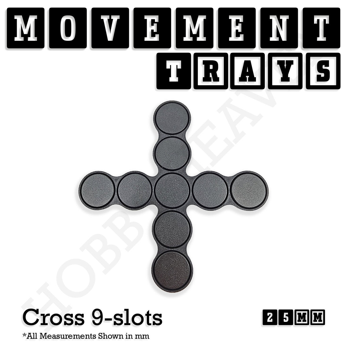 25mm Movement Trays for Tabletop Games | Wargaming | Full Range
