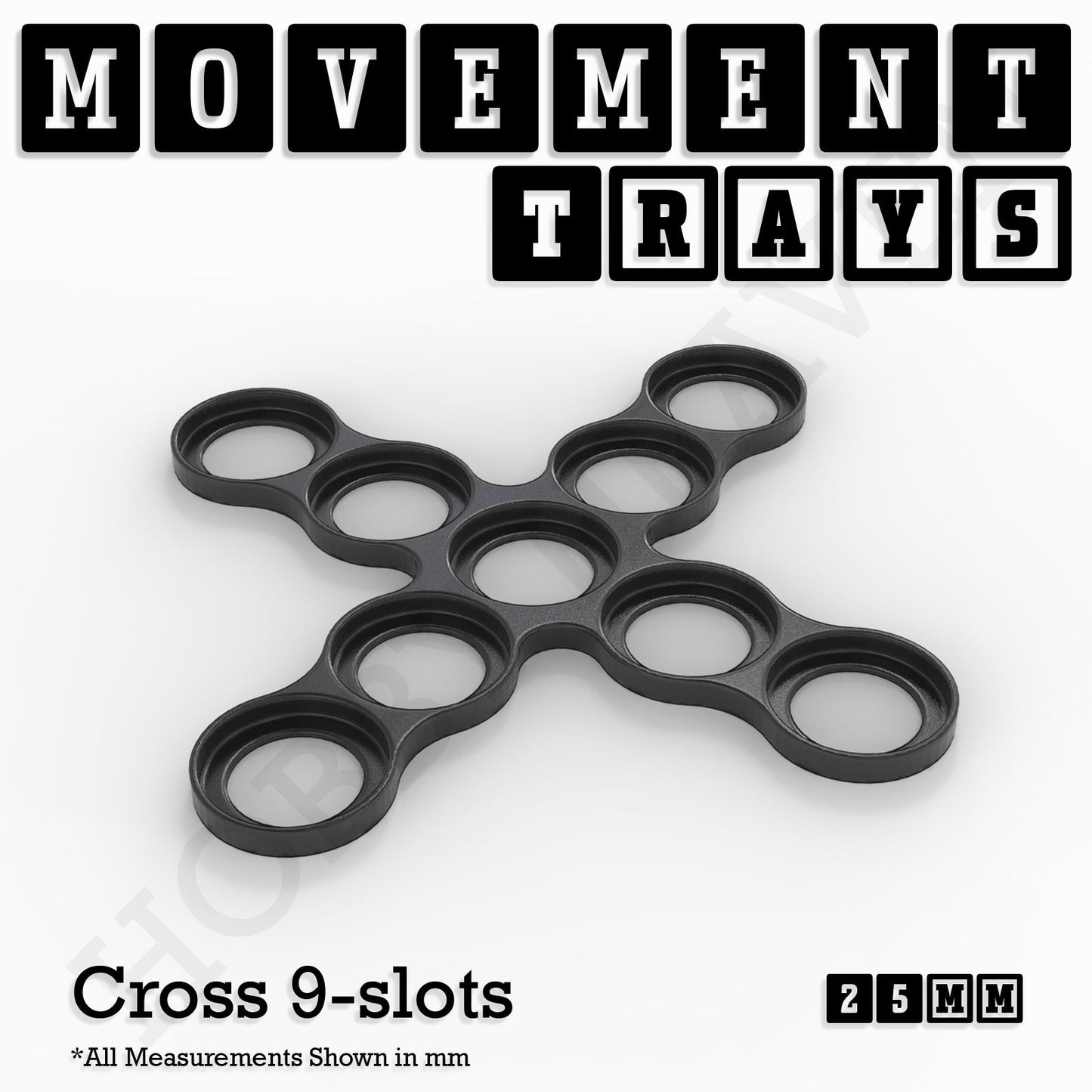 25mm Movement Trays for Tabletop Games | Wargaming | Full Range