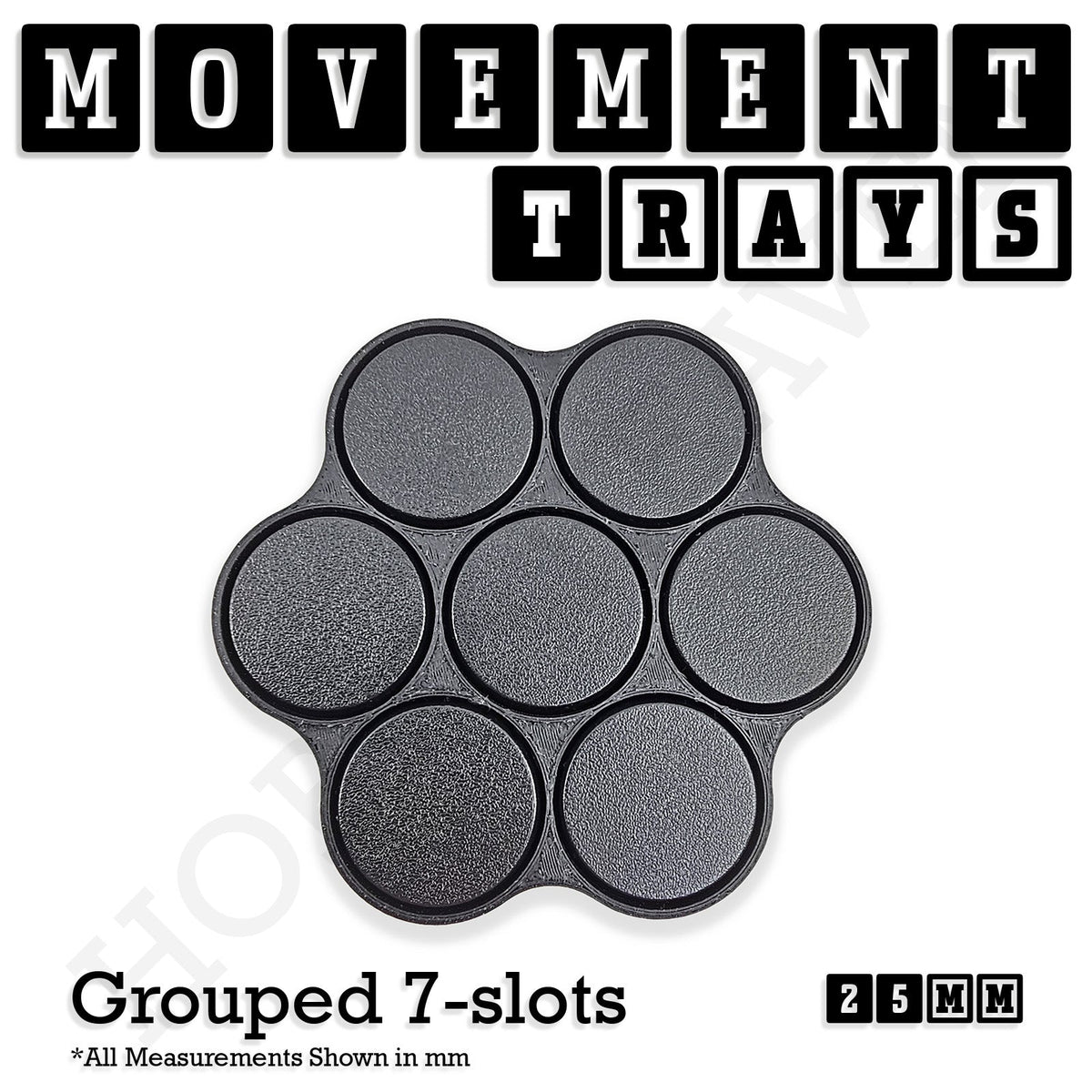 25mm Movement Trays for Tabletop Games | Wargaming | Full Range
